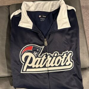 NFL New England Patriots Navy and White Full Zip-Up Jacket